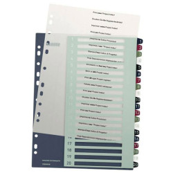 Leitz 1239-00-00 Style Index A4 1-20 Multicolour Polypropylene 20 Dividers