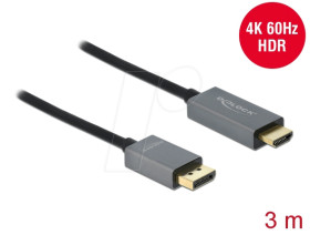 85930 Active DisplayPort 1.4 to HDMI Cable 4K 60 Hz (HDR) 3 m