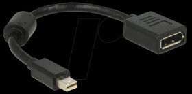 65554 mini DP 1.2 plug > DP jack 4K black