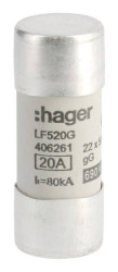 Hager LF520G LF520G Bezpiecznik (Ø x D) 22 mm x 58 mm Zawartość 10 szt.