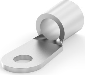 Uninsulated ring cable lug, 13-15 mm², AWG 6, 5.2 mm, M3, metal, 130552