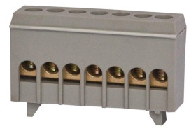 Listwa prądowa 7-modułowa 7x16mm2 szara IP20