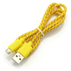 Przewód microUSB B - A w żółtym oplocie Esperanza EB175YK - 1m