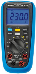Metrix MTX 204 Multimetr Kalibracja (ISO) cyfrowy wyświetlacz graficzny CAT III 600 V Wyświetlane liczby: 6000