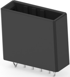 Pin header, 4 pole, pitch 3.81 mm, straight, black, 1-178314-2