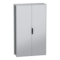 Obudowa modułowa PanelSeT SFN, stal dekarbonizowana, drzwi pełne podwójne 2000x1200x400 z płytą NSYSFN2012402DP