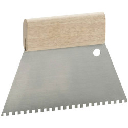 kwb 032814 Notch trowel steel trapezoidal Wood grip for glue/tile/mortar