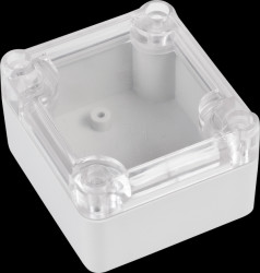 Industrial housing, 63 x 57 x 37 mm, IP65, light gray