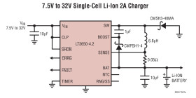 High Voltage 2 Amp Monolithic Li-Ion Battery Charger