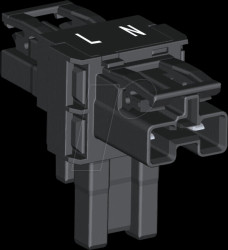 770-1606 WINSTA® MIDI, T-distributor 2-pin, 1x plug / 2x socket