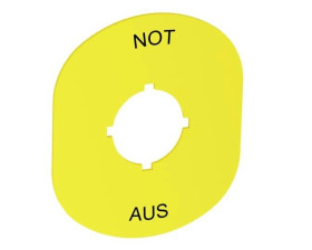 ABB MA6-1102 1SFA611930R1102 Znak zatrzymania awaryjnego (S x W) 67 mm x 1 mm żółty 1 szt.