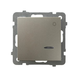 AS Przycisk /światło/ z podświetleniem satyna light ŁP-5GS/m/45