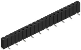 Socket header, 20 pole, pitch 2.54 mm, angled, 10027098