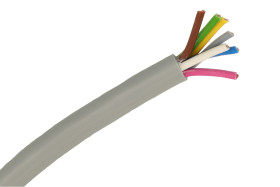 Przewód; do transmisji danych; TRONIC; LiYY (TRONIC); 7x0,75mm2; linka; Cu; szary; PVC; okrągły; 300V; zwój 100m; Helukabel; RoH