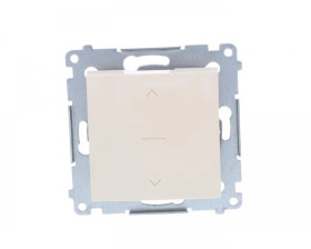 Simon 54 Premium Łącznik żaluzjowy trójpozycyjny 1-0-2, szybkozłącza, kremowy DZW1K.01/41