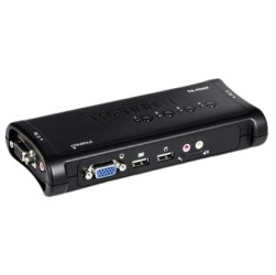 Przełącznik KVM 3.5 mm Jack TK-409K, 4-portowy USB 4 4, Trendnet SVGA, VGA