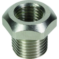 Flange socket, socket, front mounting, 13 mm for circular connector M8, 21410000017