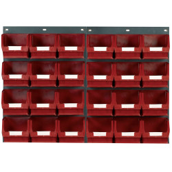 Topstore TC3 Wall Mounted Louvred Panel Kits 2 x TP2 &amp; 24 x TC3 - Red