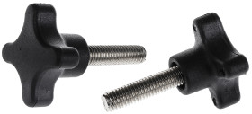 Pokrętło mocujące M8 długość gwintu: 30mm średnica pokrętła 40mm średnica gwintu: 8mm Z czterema ramionami Kołek
