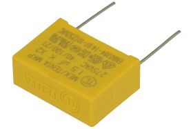 Kondensator; polipropylenowy; X2; MKP; 1,5uF; 275V AC; MKP; 10%; 9x18x25mm; 22,5mm; luzem; -40...+110°C