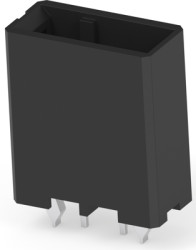 Pin header, 2 pole, pitch 5.08 mm, straight, black, 2-917337-2