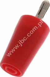 3300-IEC-RT Adapter - przej. gn.bezp.4mm / wt.pr.4mm, czerwony, ELECTRO-PJP, 3300IECRT