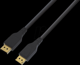 DP-PQMM-5,0MUF DisplayPort cable, DP1.4 plug, Flex, 8K@60 Hz 5.0 m