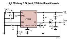 No R Current Mode Boost DC/DC Controller