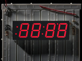 Adafruit Red 7-segment clock display - 1.2" digit height