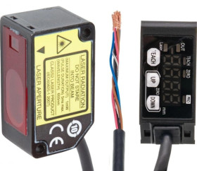 PT440303, czujnik laserowy, czujnik odbiciowy, 44x25x20m, Sn:120-280mm, triangulacja, 12-24V DC, 1x P