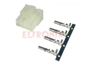 GNIAZDO MFH08F+OBUDOWA RASTER 4.2MM 7A/250V NA PRZEWÓD