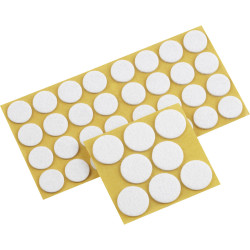 Metafranc WU0645296 Felt Slider Self-Adhesive Circular White 1 Set