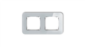 Icon Ramka Uniwersalna Podwójna Zaokrąglona - Efekt Szkła (Ramka: Szara Spód:...