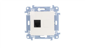 Simon 10 Gniazdo Telefoniczne Pojedyncze Rj12 Biały Ct1.01/11