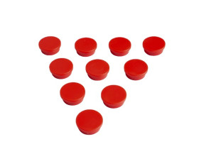 Magnes do tablic białych, Czerwony, kolory w zestawie: Czarny, Niebieski, Zielony, Pomarańczowy, Czerwony, Biały,