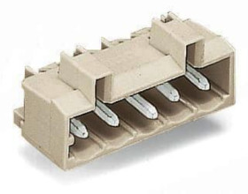 Pin header, 2 pole, pitch 5 mm, angled, light gray, 721-432/001-000