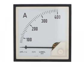 Amperomierz analogowy 96x96 N IP50 E42 400A 400/5 pozycja pracy C3 K=90 st. bez atestu KJ EA19N E42100000000