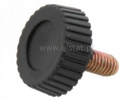 Śrubka M6 z pokrętłem fi 23mm dł. gwintu 10mm