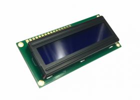 Wyświetlacz LCD 1x16 znaków, niebiesko-biały