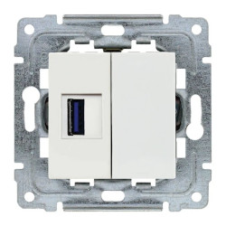 DANTE Gniazdo multimedialne USB bez ramki USB -30 szybkozłączki 450251