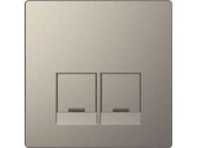MERTEN D-LIFE Płytka czołowa gniazda 2xRJ45 nikiel MTN4572-6050 SCHNEIDER ELECTRIC