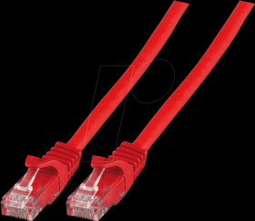 K8110RT.0,5 Cat.5e U/UTP, patch cable, 0,5 m, red