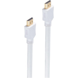 Connection cable, 1.5 m, white, HDMI plug type A, straight to HDMI plug type A, straight, BS77471-WLDN
