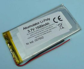 1500mAh 3,7V Li-PO 2-PIN 97x47x4mm