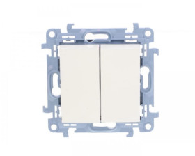 Simon 10 Łącznik świecznikowy z podświetleniem LED 10AX IP44 biały CW5BL.01/11