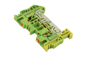 Złączka; na szynę DIN; uziemiająca; DP4N-PE; zielono-żółty; sprężynowy; 0,2÷6mm2; 1 tor; Dinkle; RoHS