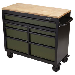 BUNKER&#xAE; 08221 Workbench 7 Drawer Roller Tool Cabinet 41&quot; Green