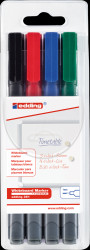 4-361-4 Whiteboard marker/four assorted colours/1.0 mm