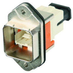 FO plug, SC, GOF/POF/PCF, singlemode, ceramic, silver, 100007628