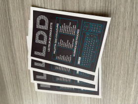 Amstrad 64k CPC 664 Colour Keyboard &amp;amp; color layout sticker FRANCAIS